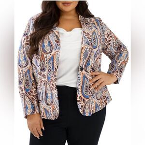 Marée Pour Toi Paisley Printed Blazer
Jacket Lightweight Crepe Colorful Size 16